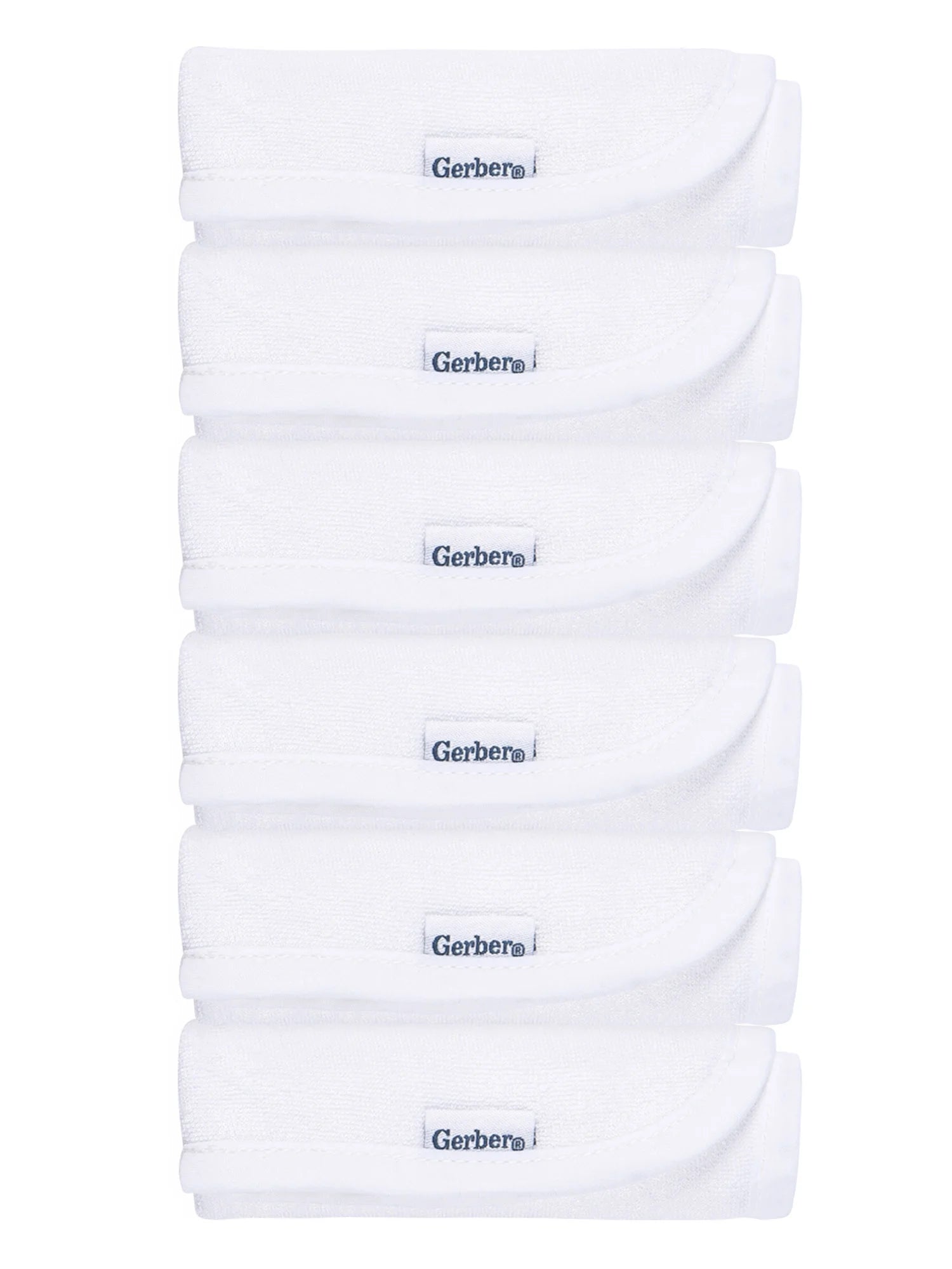 Baby Neutral White Absorbent Knit Terry Washcloth, 6-Pack, One Size