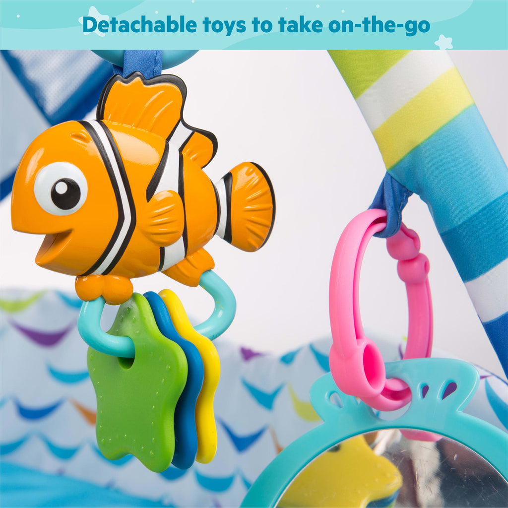 Bright Starts  Baby Finding Nemo Mr. Ray Ocean Lights & Music Activity Gym and Play Mat