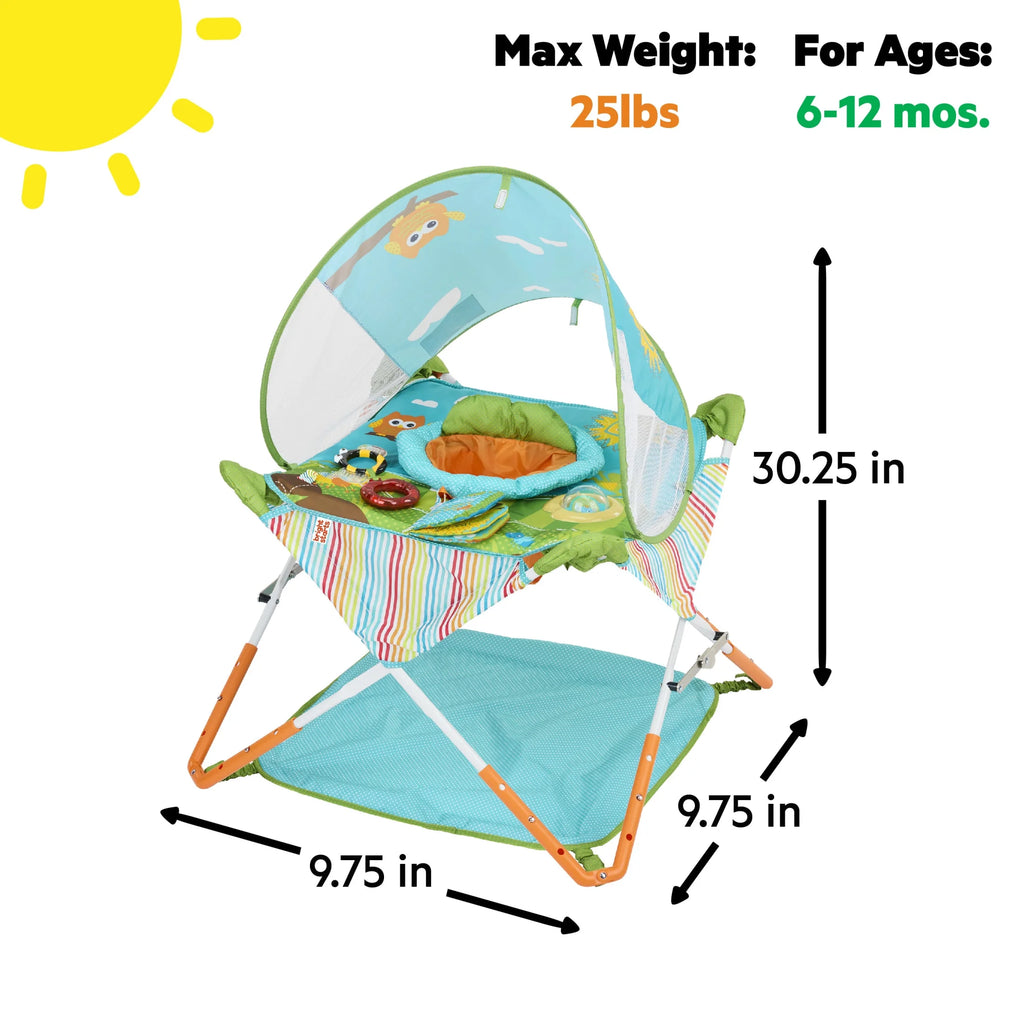 Pop 'N Jump Portable Activity Jumper, Owl Forest, Infant