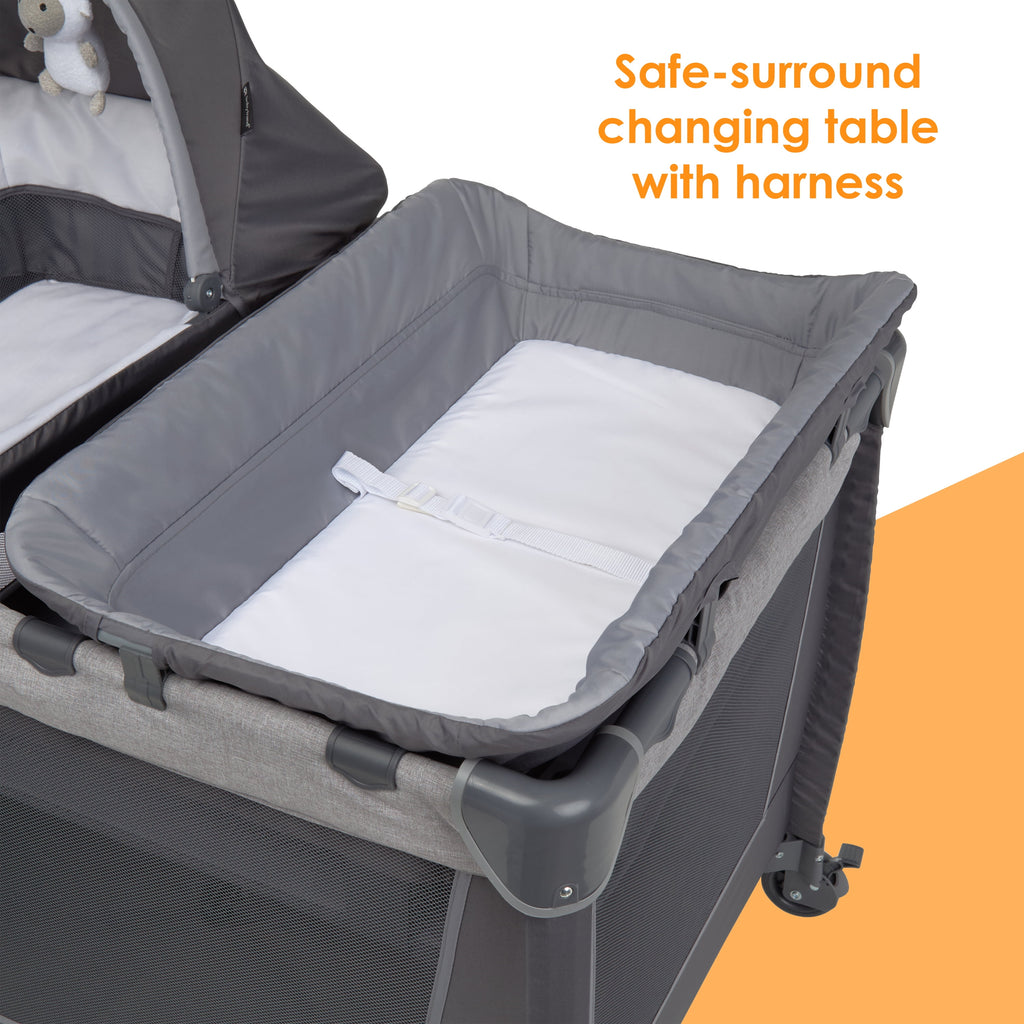 Baby Trend Simply Smart 2.0 Nursery Center Playard – Bassinet, Changer, Napper & Travel Bag