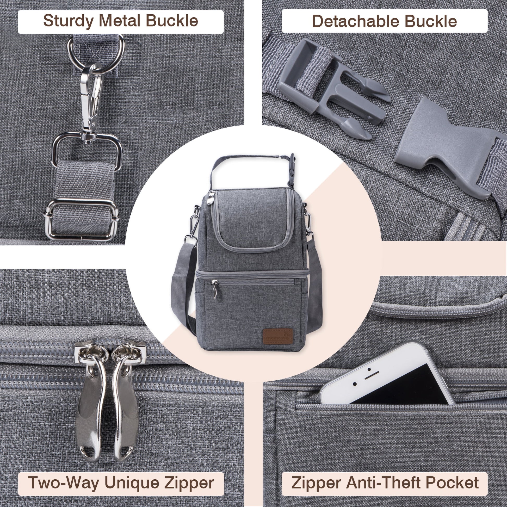 Momcozy Insulated Baby Bottle Bag, Breastmilk Cooler Bag