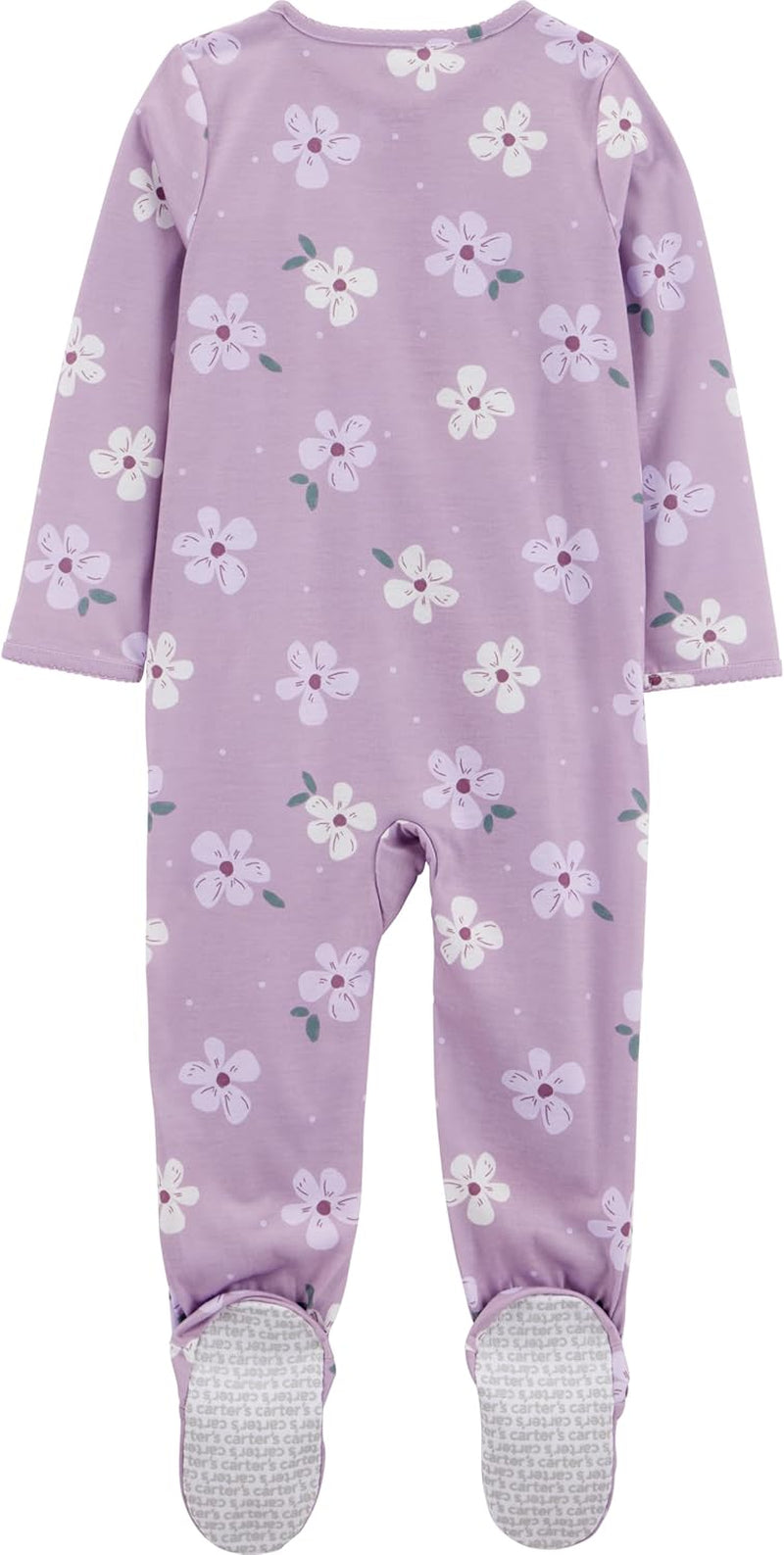 Baby and Toddler Girls' 3 Pack Loose Fit Polyester Jersey Footed Pajamas