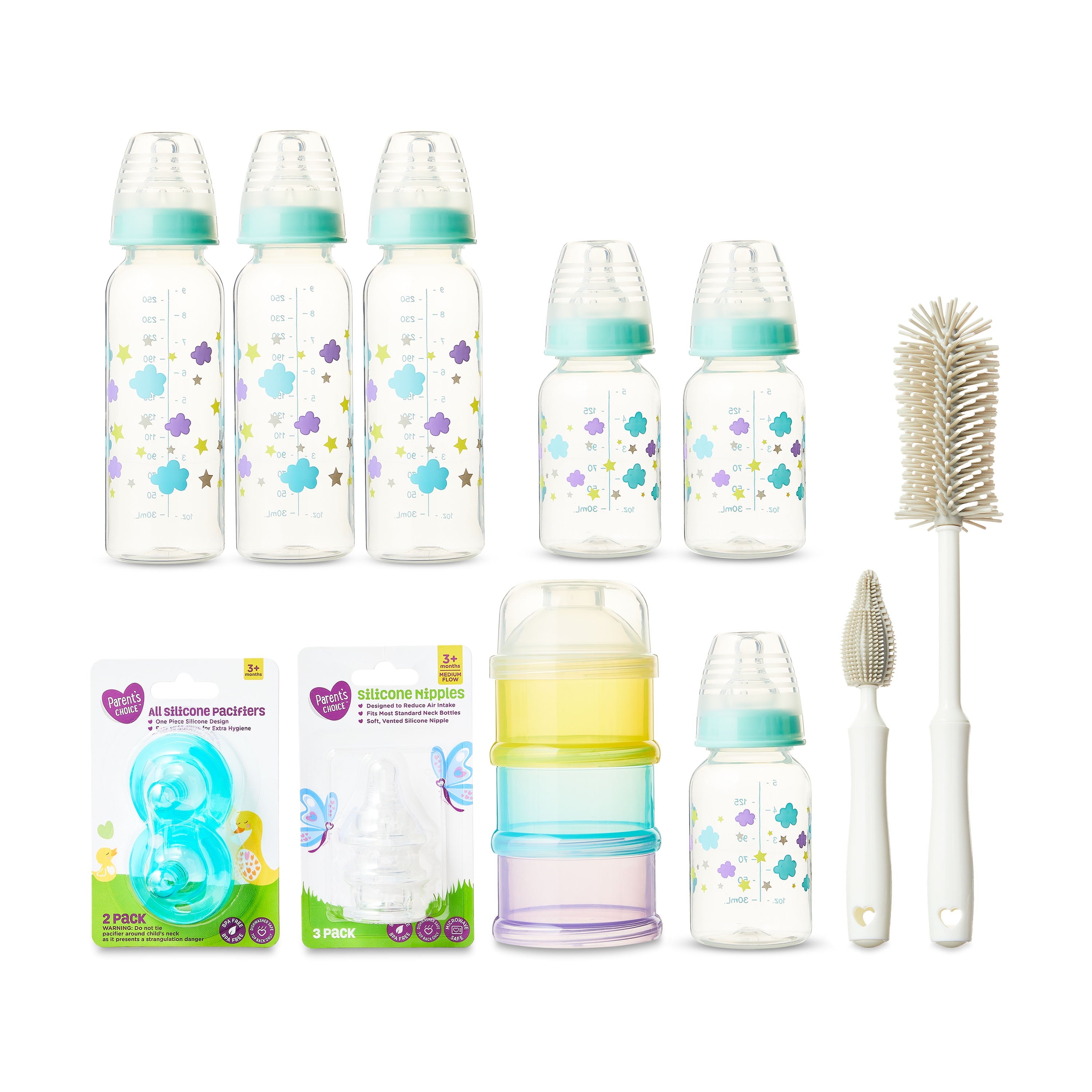 Baby Bottle Starter Gift Set, Newborn 0 Months+, Neutral Color, Unisex