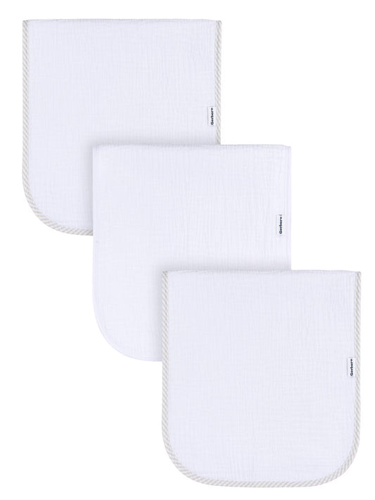 Gerber Baby Neutral Burp Cloths, 3-Pack, One Size