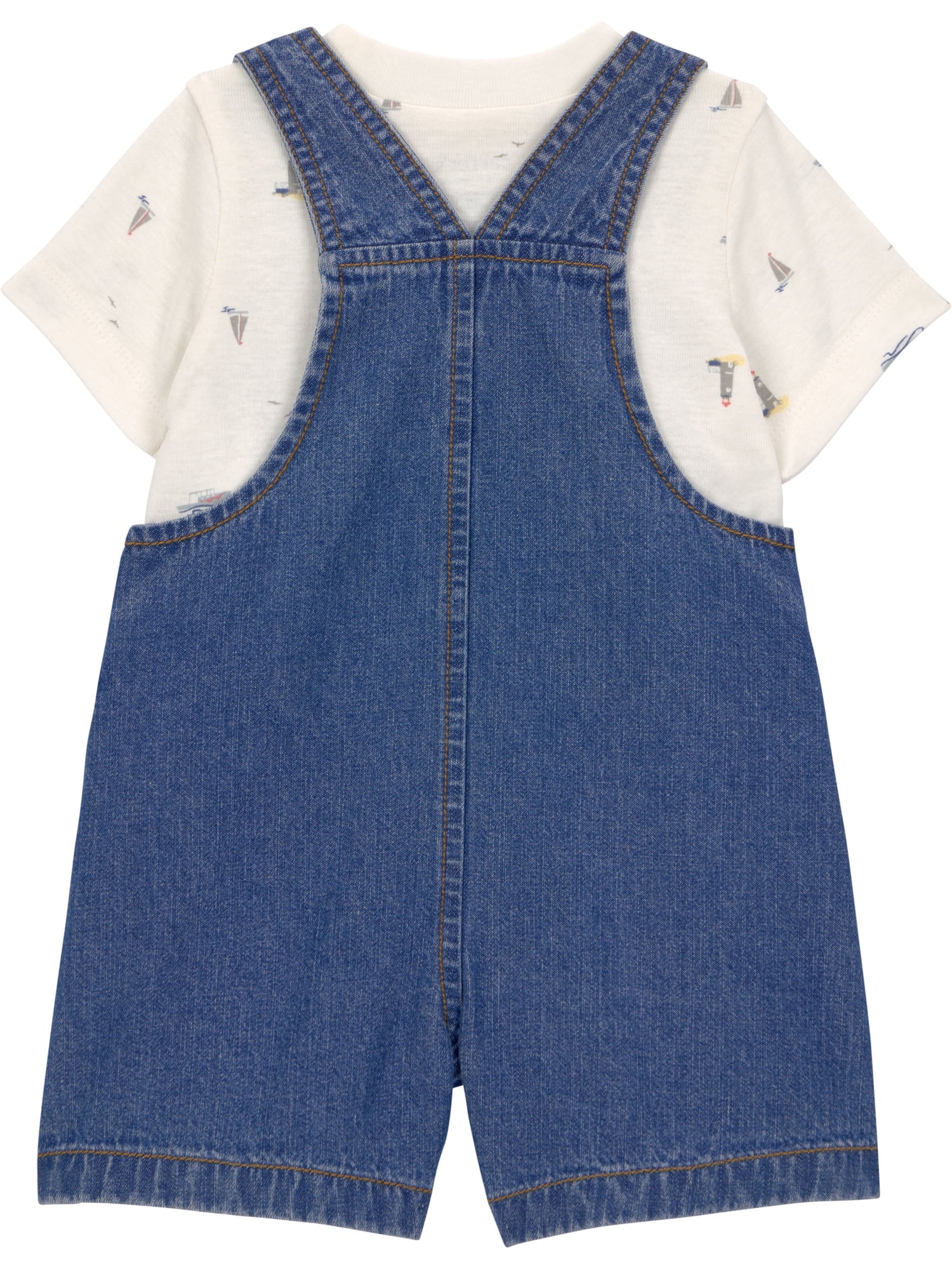Baby Boy Overalls Set, 2-Piece, Sizes 0/3-24 Months