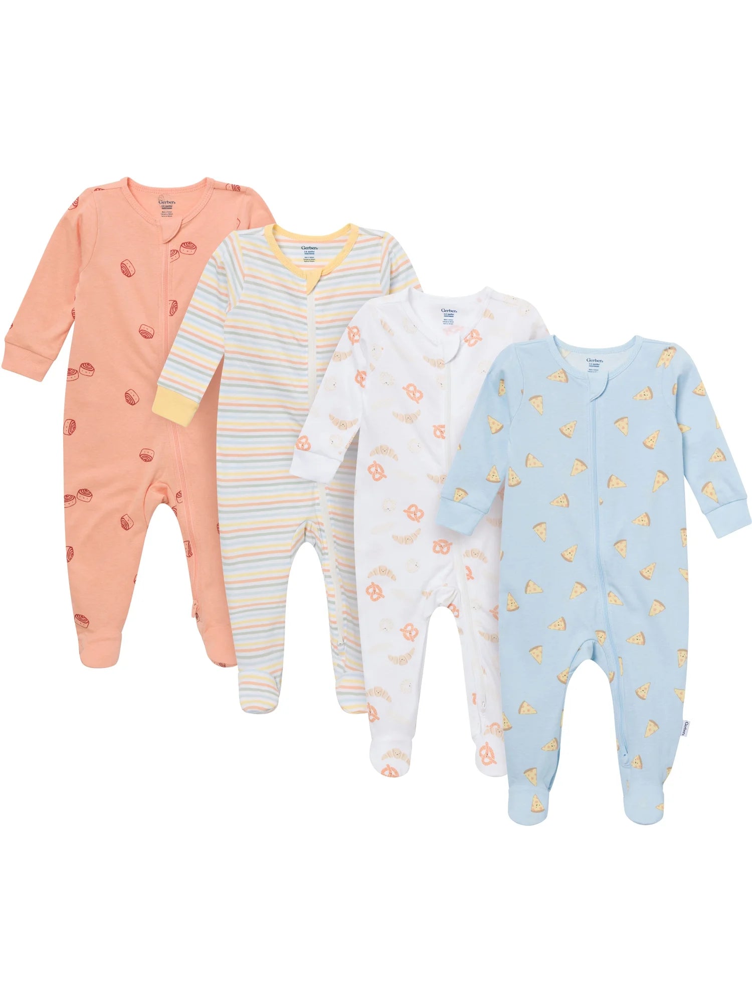 Baby Neutral Sleep N´ Play Footed Pajamas, 4-Pack, Sizes, Newborn - 6/9 Months