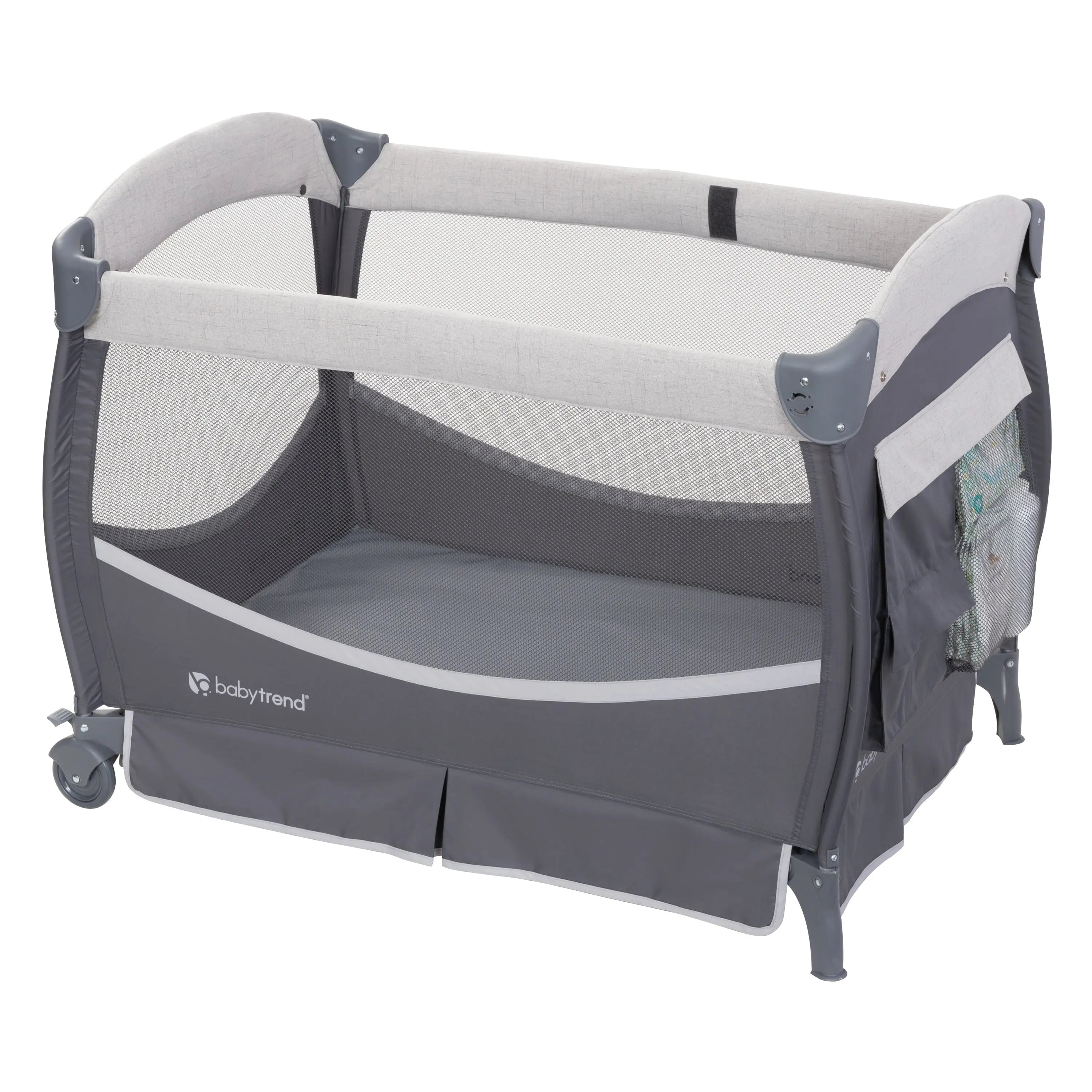 Baby Trend Deluxe II Nursery Center Playard in Misty Grey