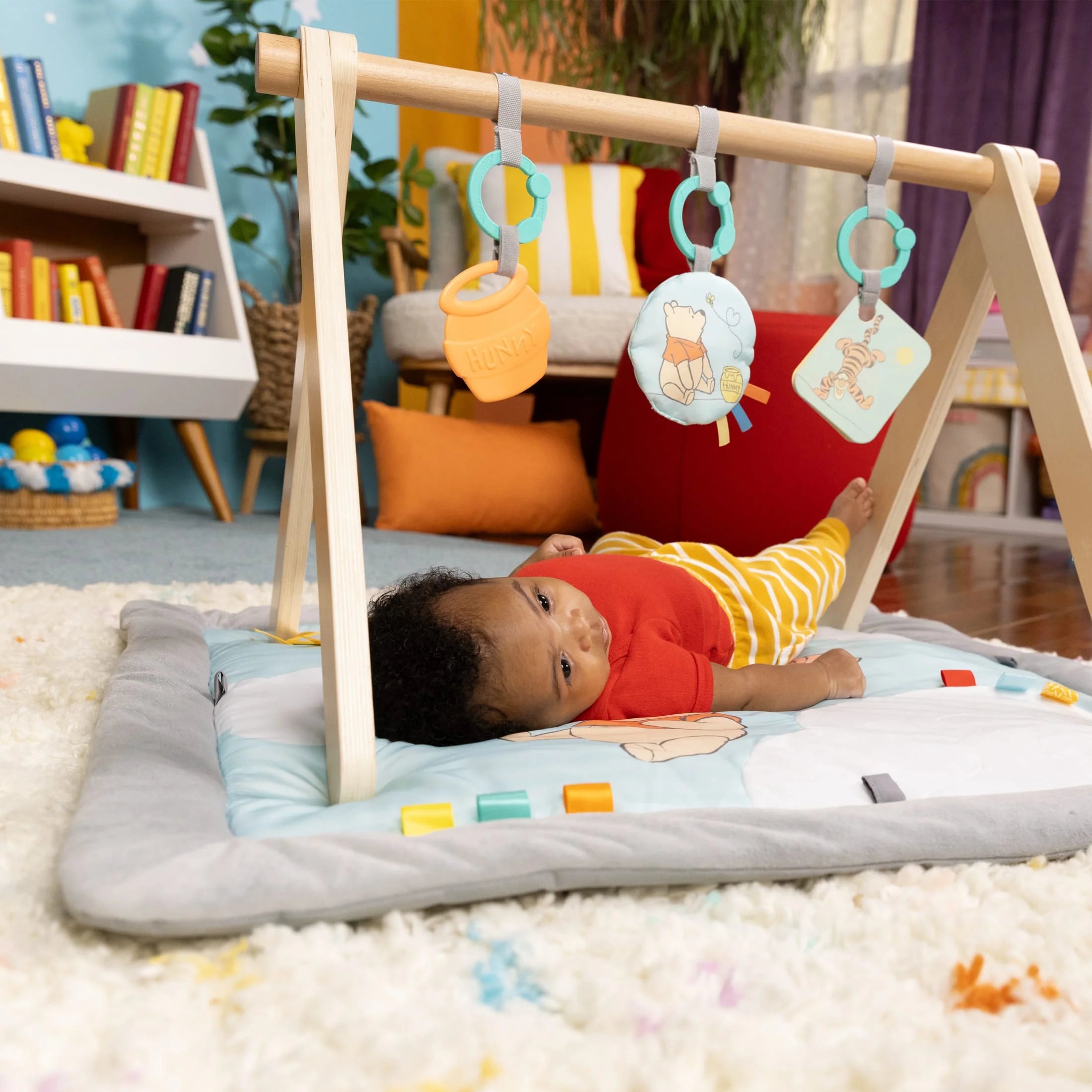 Disney WINNIE the POOH Once upon a Tummy Time Activity Gym, Blue, Newborn
