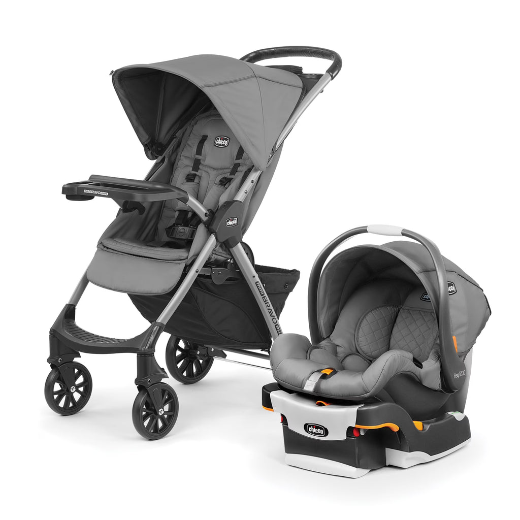 Mini Bravo plus Travel System Stroller with Keyfit 30 Infant Car Seat - Slate (Grey), New