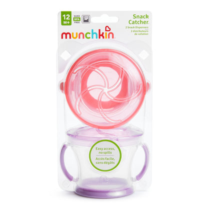Munchkin® Snack Catcher® Toddler Snack Cups, Pink/Purple, Unisex, 2 Pack