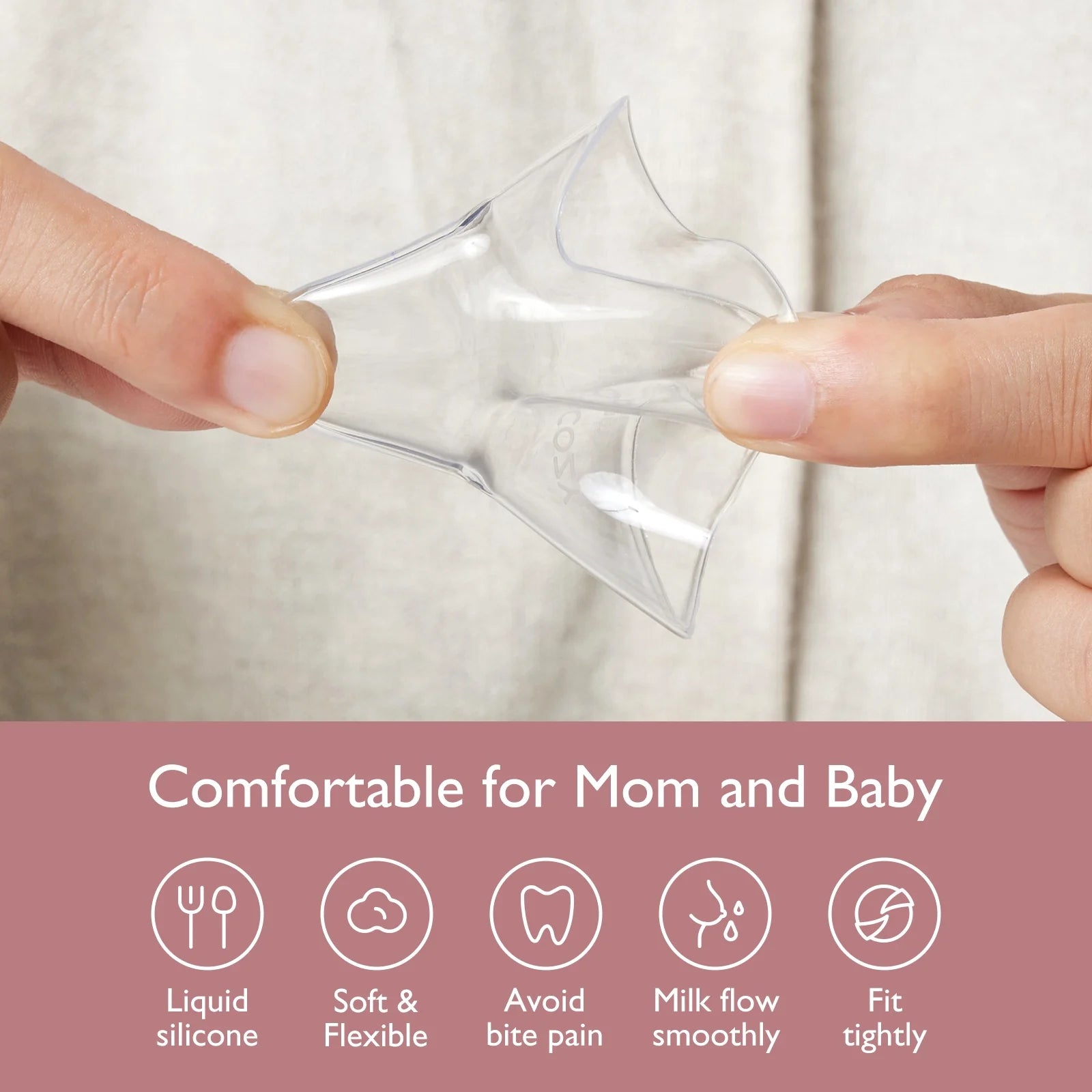 Momcozy Contact Silicone Nipple Shields for Breastfeeding, Ultra-Thin & Super-Soft