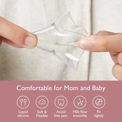 Momcozy Contact Silicone Nipple Shields for Breastfeeding, Ultra-Thin & Super-Soft