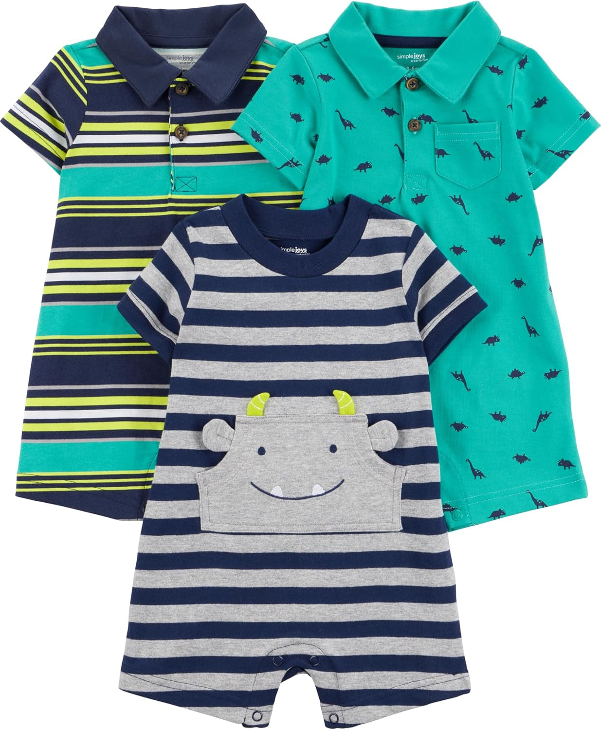 Baby-Boys 3-Pack Rompers